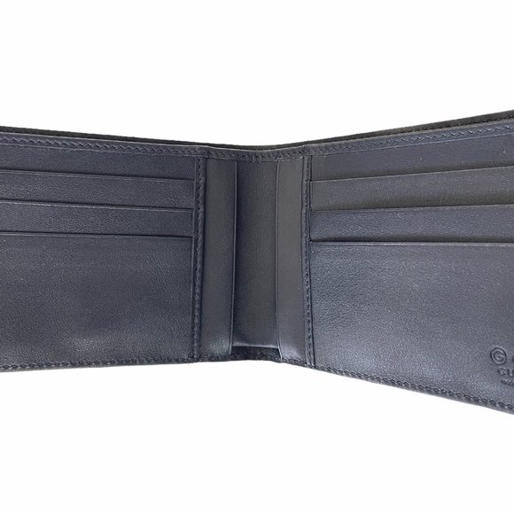 Gucci Men's Dark Navy GG Microguccissima Leather Bifold Wallet 278596 - Picture 4 of 10
